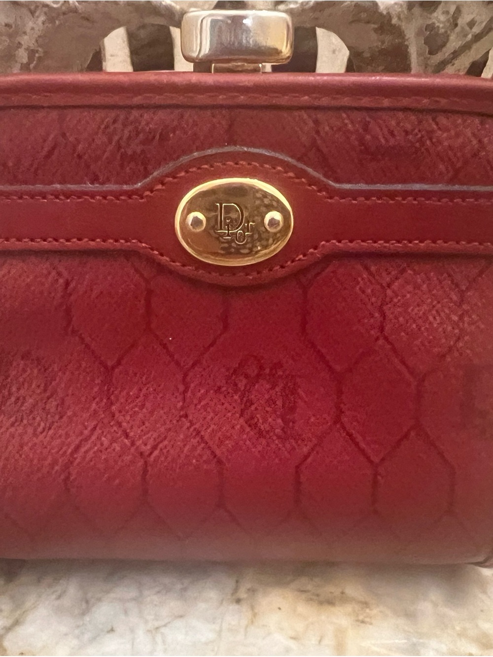 Dior Vintage Honeycomb Frame Coin Purse 70s-80s EXCELLENT Condition!